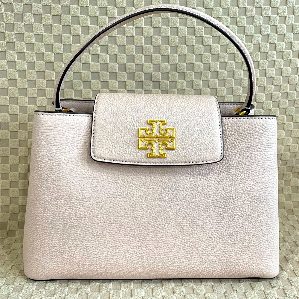 Authentic Tory Burch Britten Leather Satchel/Crossbody Bag